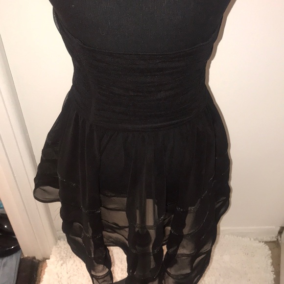 Betsy Johnson Black Mesh Corset Evening  Dress - Picture 4 of 8